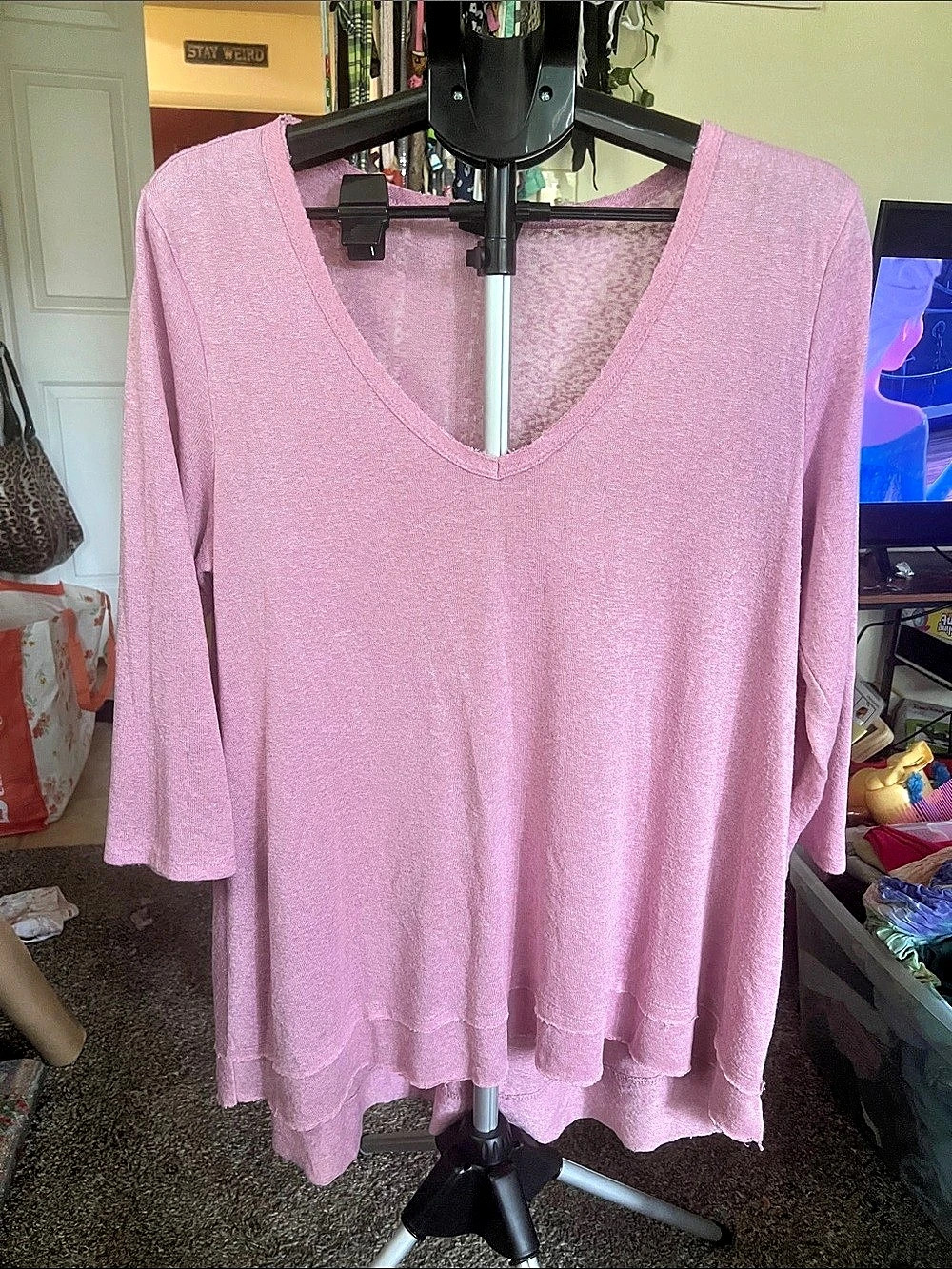 wallpaper Pink V-Neck Tunic XL